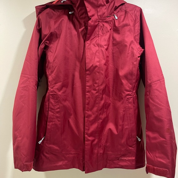 Patagonia RUBICON RED BURGUNDY RECCO H2NO Women's Crimson Ski Jacket sizeS - Picture 2 of 16